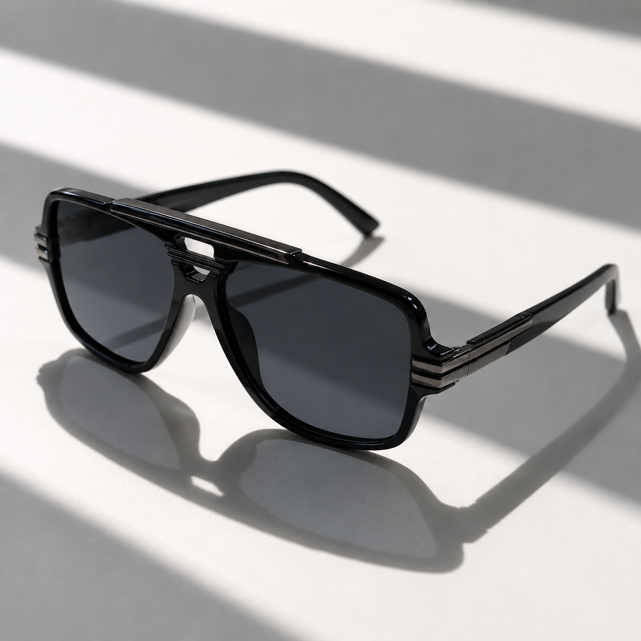 Nathan | Herren Moderne Sonnenbrille Aviator Retro