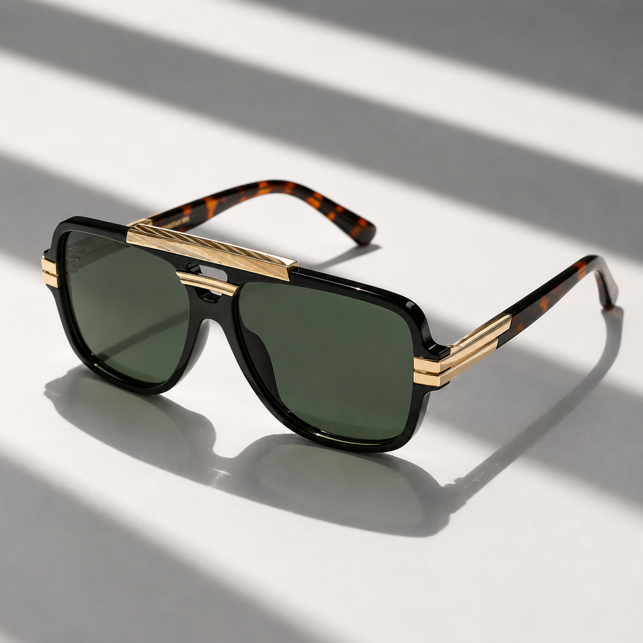 Nathan | Herren Moderne Sonnenbrille Aviator Retro