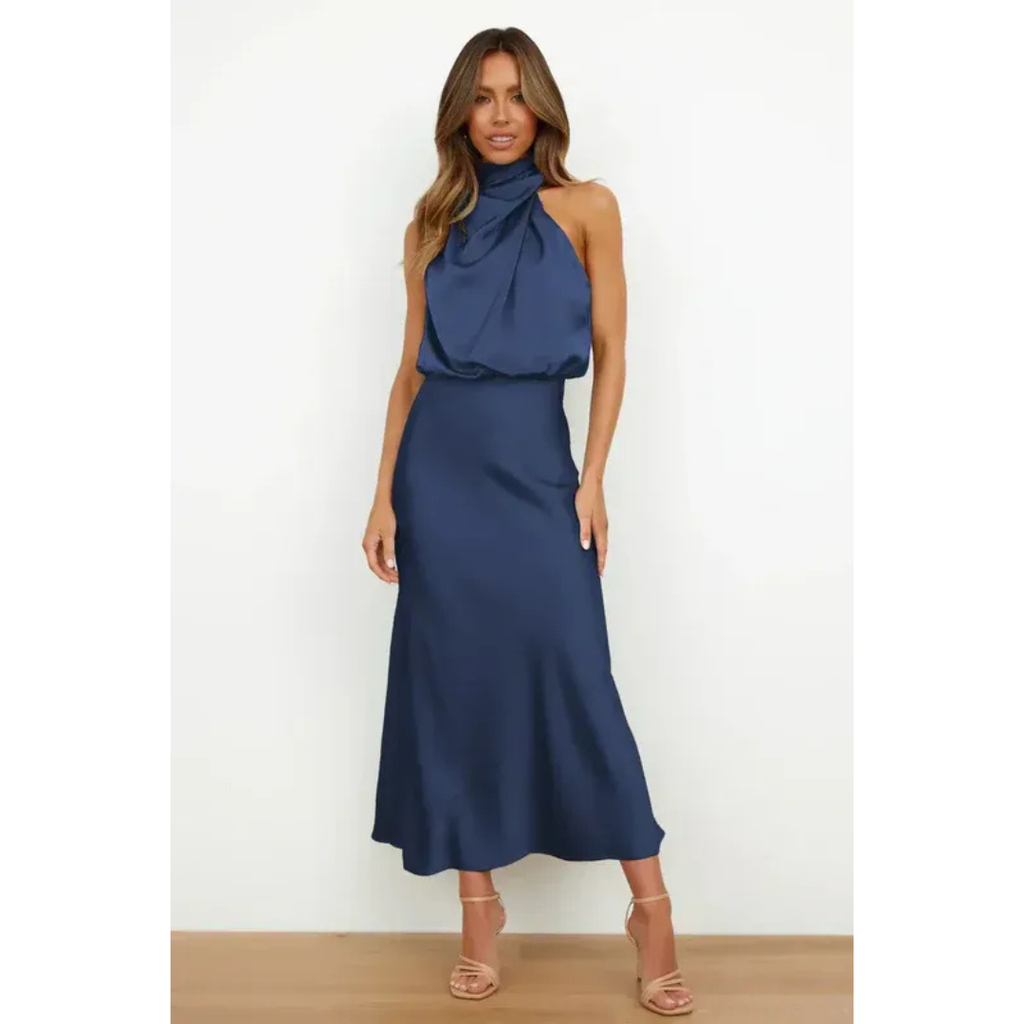 Nayra | Damen Abendkleid Maxi Neckholder Stil