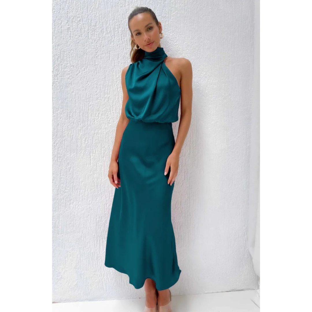 Nayra | Damen Abendkleid Maxi Neckholder Stil