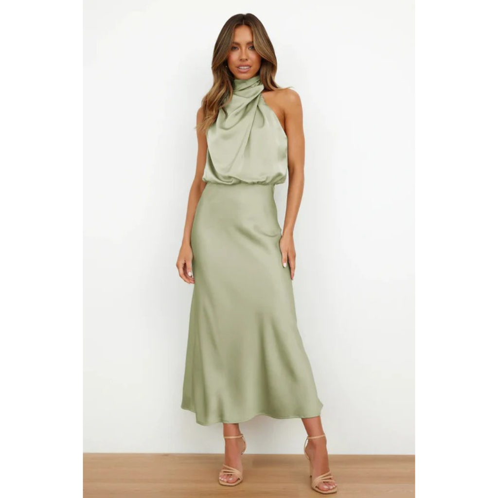 Nayra | Damen Abendkleid Maxi Neckholder Stil