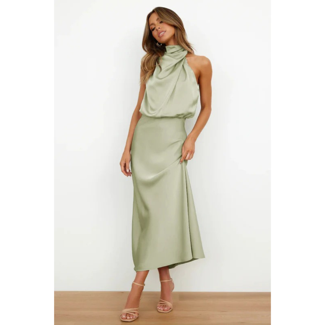 Nayra | Damen Abendkleid Maxi Neckholder Stil