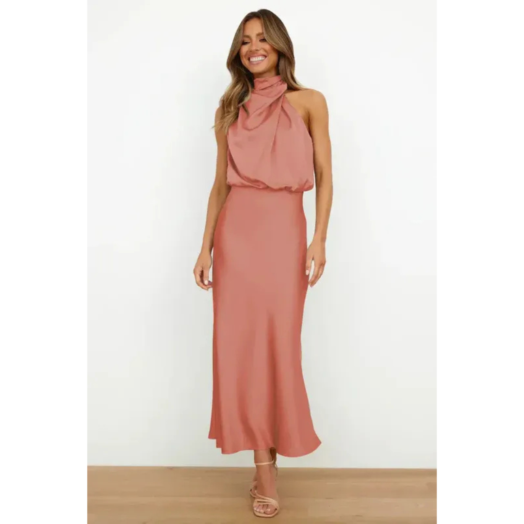 Nayra | Damen Abendkleid Maxi Neckholder Stil