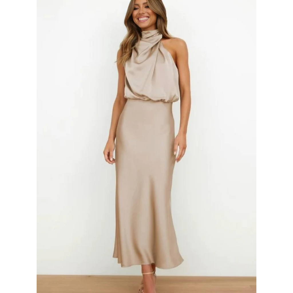Nayra | Damen Abendkleid Maxi Neckholder Stil