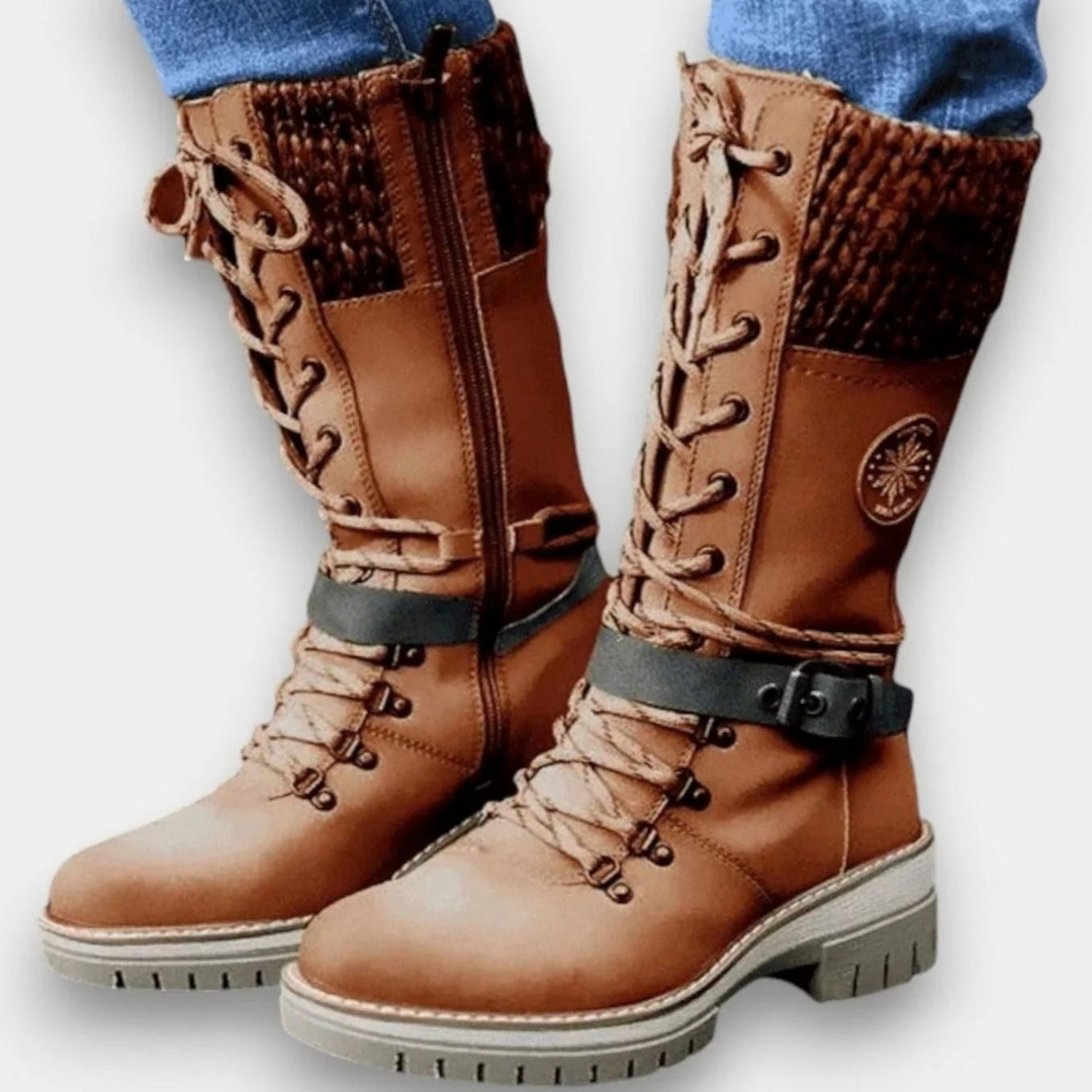 Nela | Damen Orthopädische Winterstiefel und Absatz