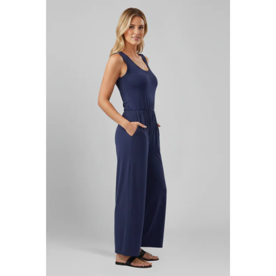 Beate | Damen Jumpsuit Mit Elastischem Bund Für Alltag