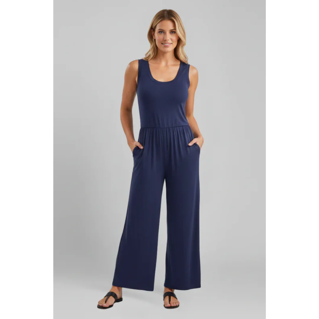 Beate | Damen Jumpsuit Mit Elastischem Bund Für Alltag