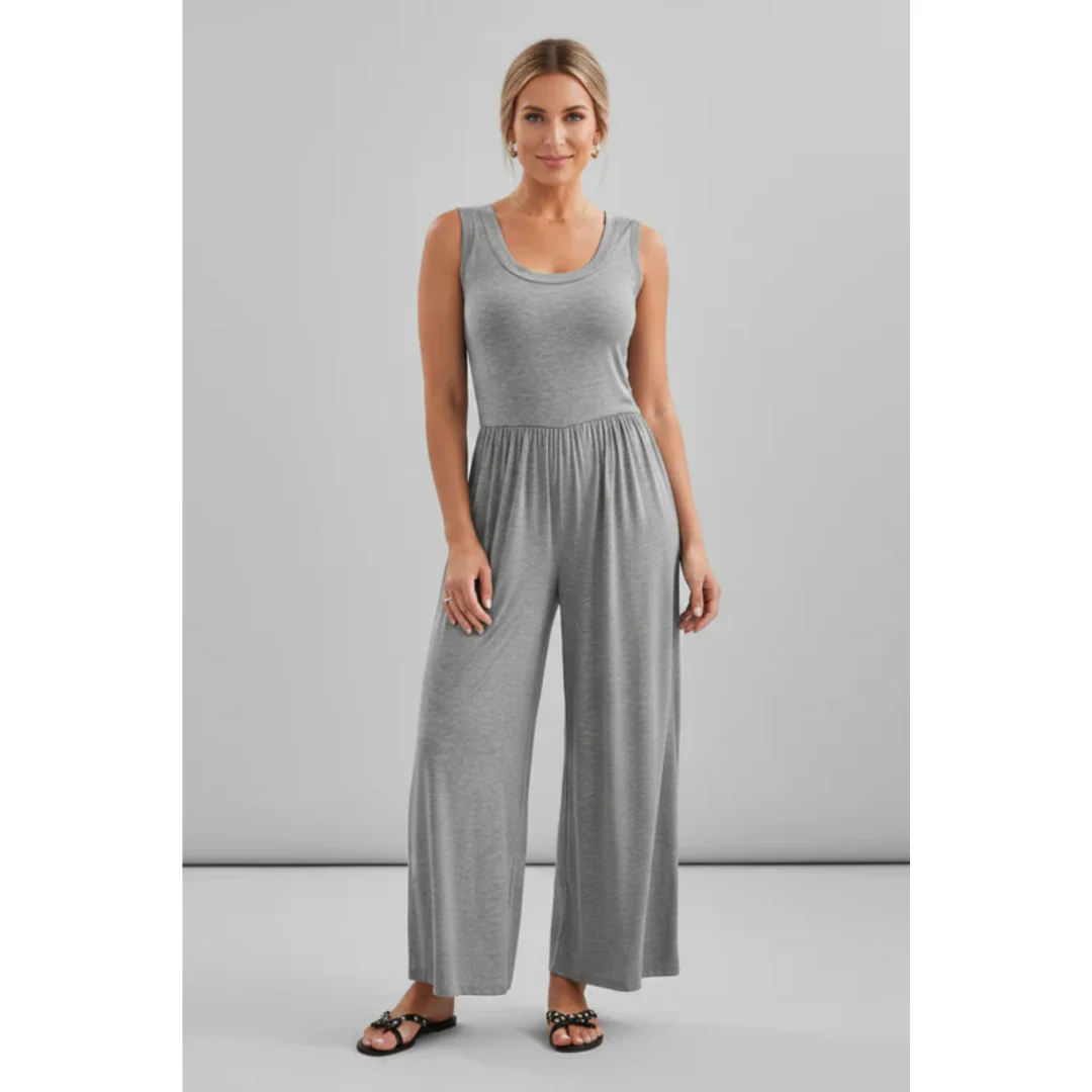 Beate | Damen Jumpsuit Mit Elastischem Bund Für Alltag