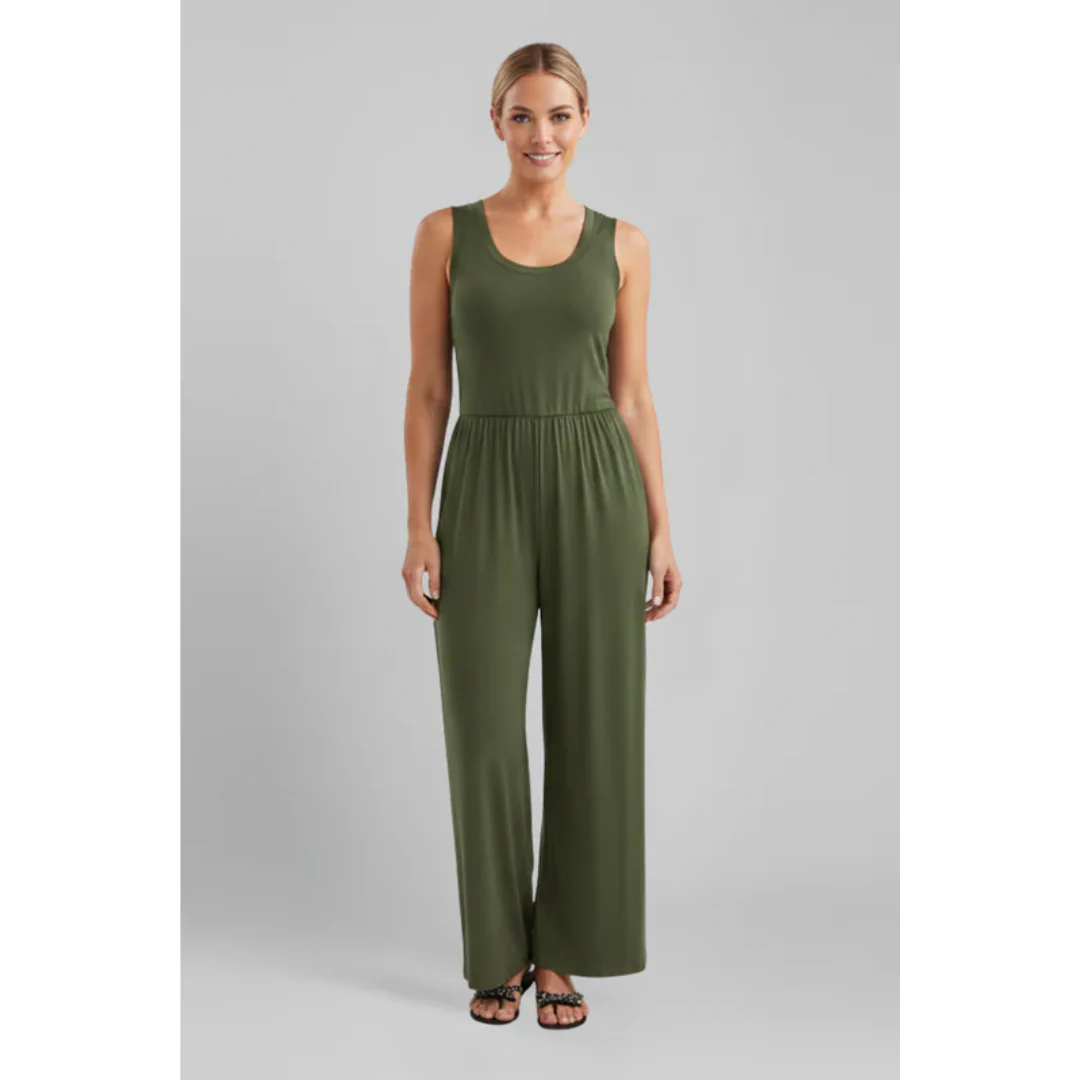Beate | Damen Jumpsuit Mit Elastischem Bund Für Alltag