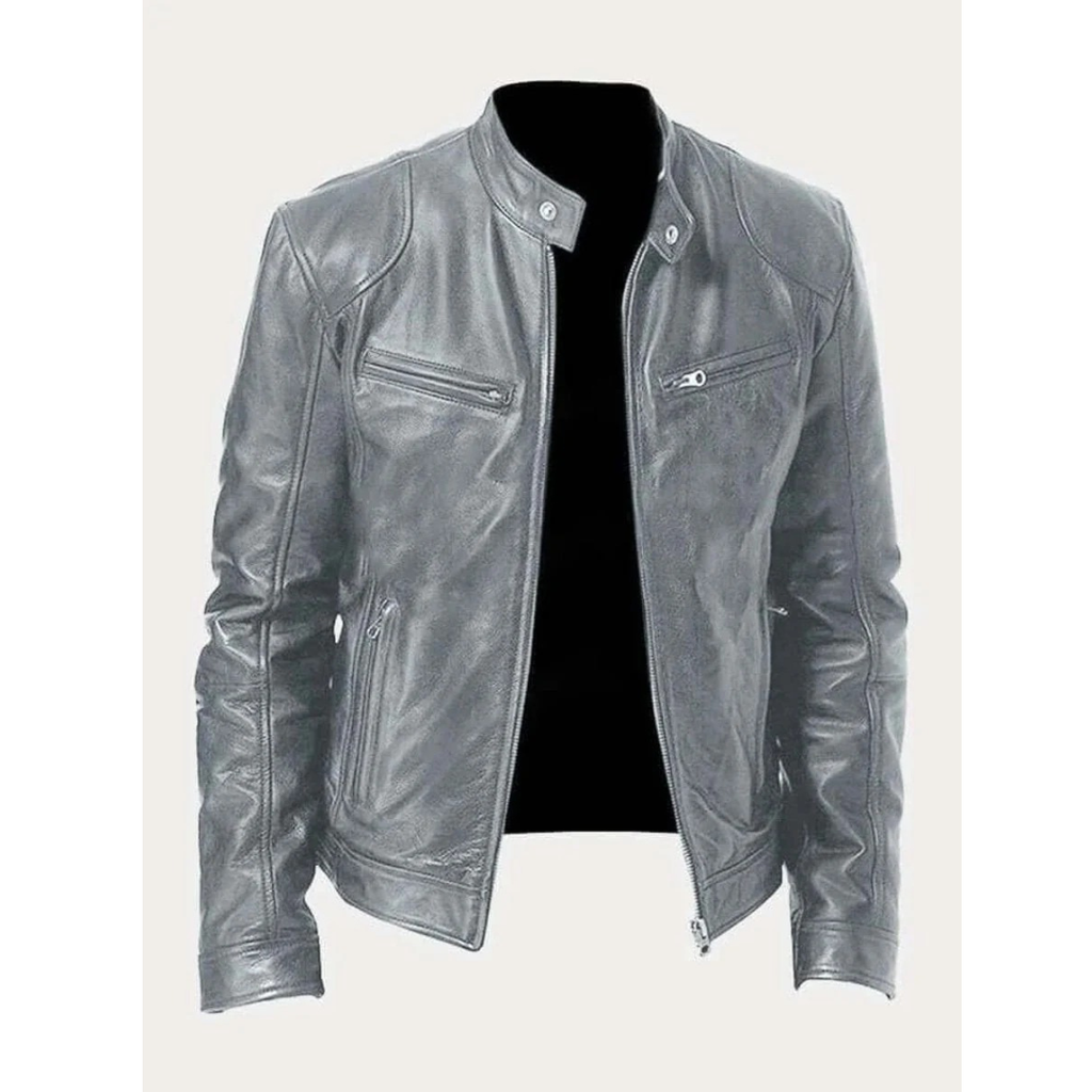 Nico | Herren Klassische Kunstleder Bikerjacke