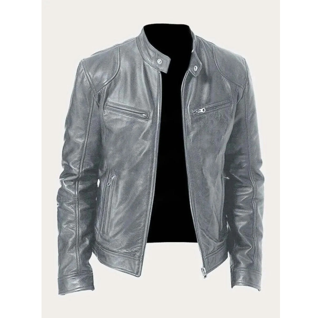 Nico | Herren Klassische Kunstleder Bikerjacke