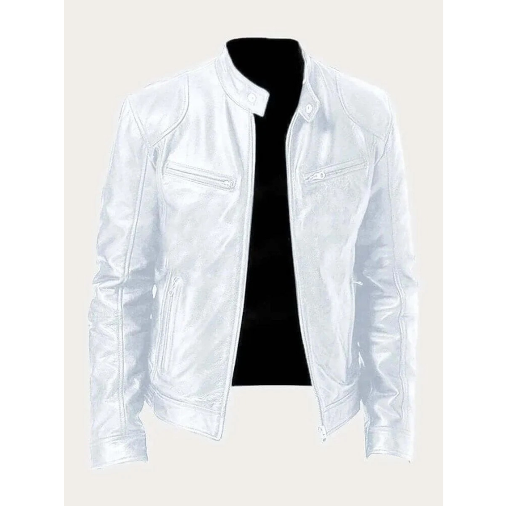 Nico | Herren Klassische Kunstleder Bikerjacke