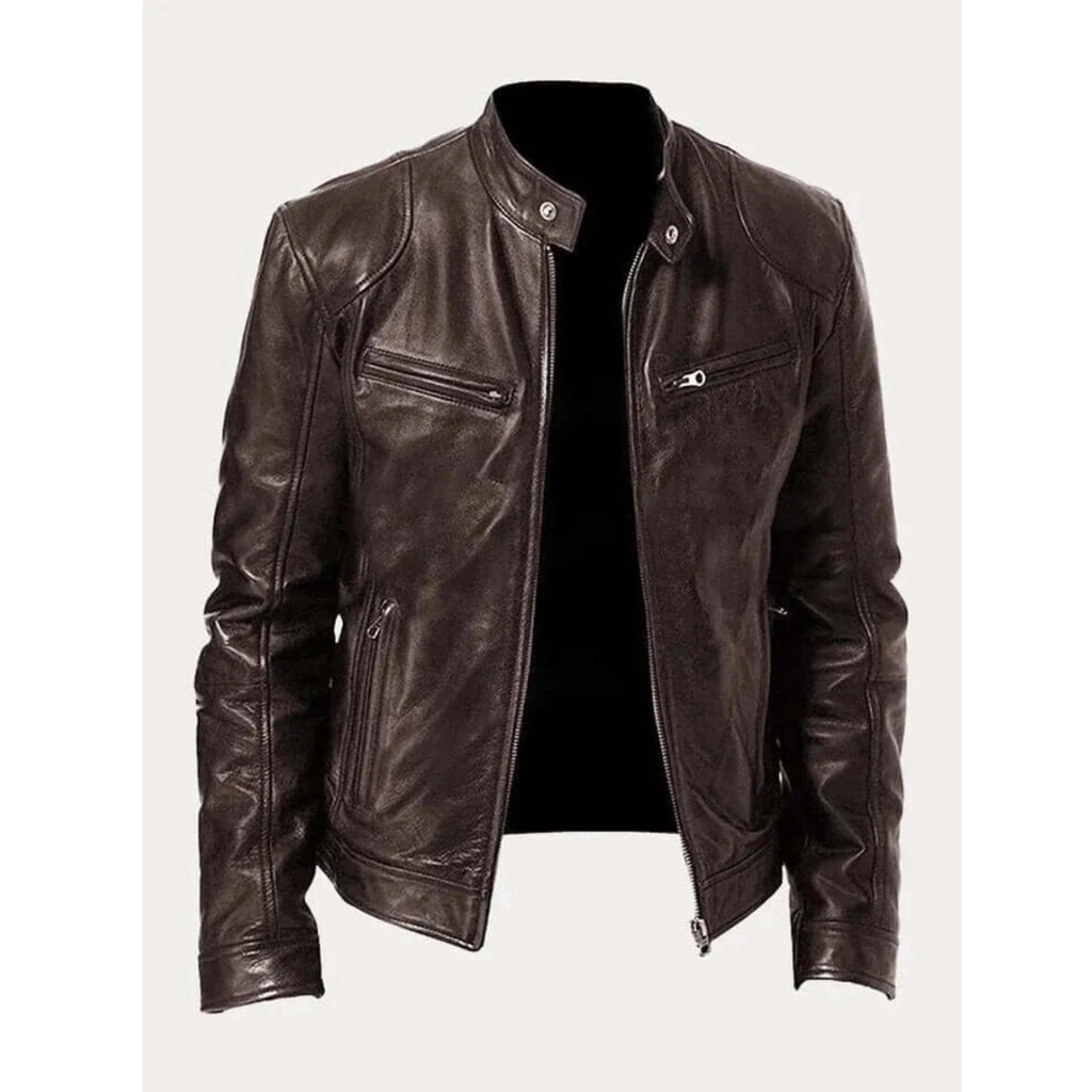 Nico | Herren Klassische Kunstleder Bikerjacke
