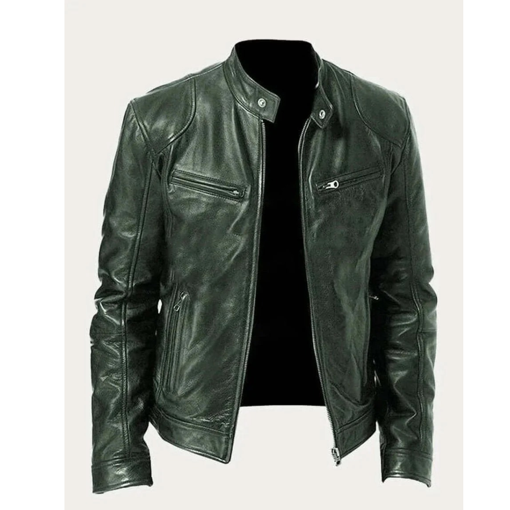 Nico | Herren Klassische Kunstleder Bikerjacke