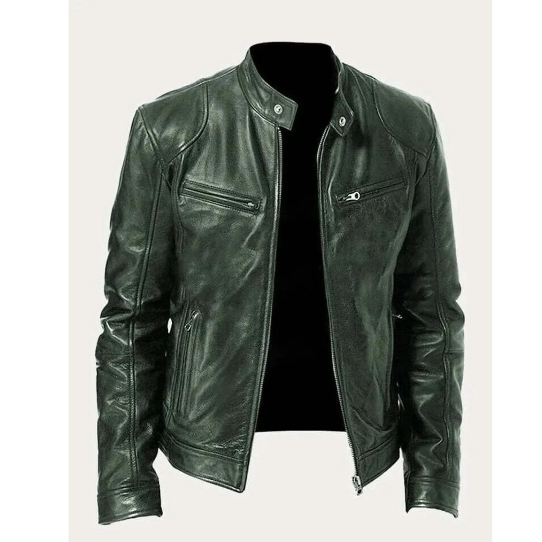 Nico | Herren Klassische Kunstleder Bikerjacke