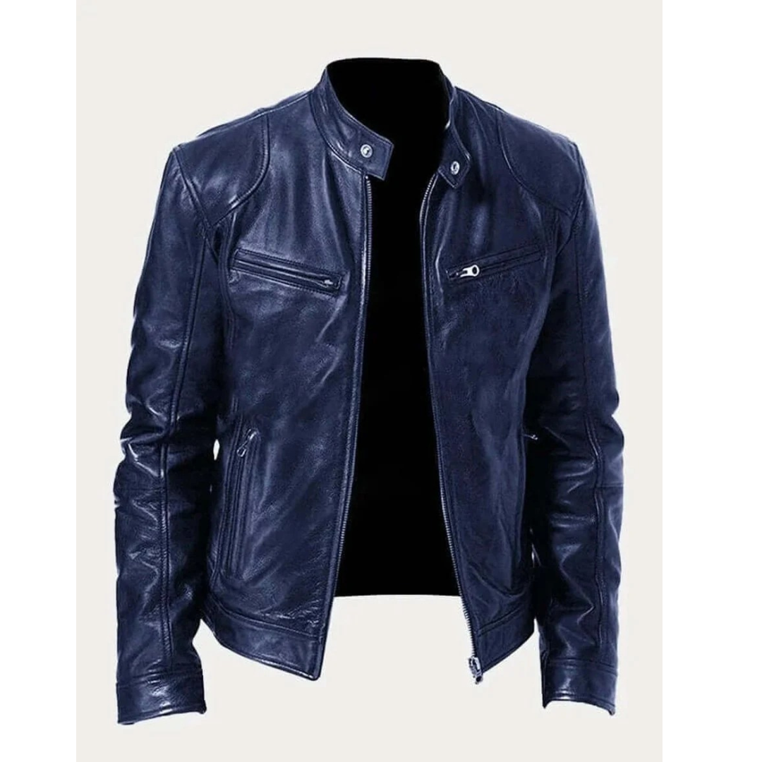 Nico | Herren Klassische Kunstleder Bikerjacke