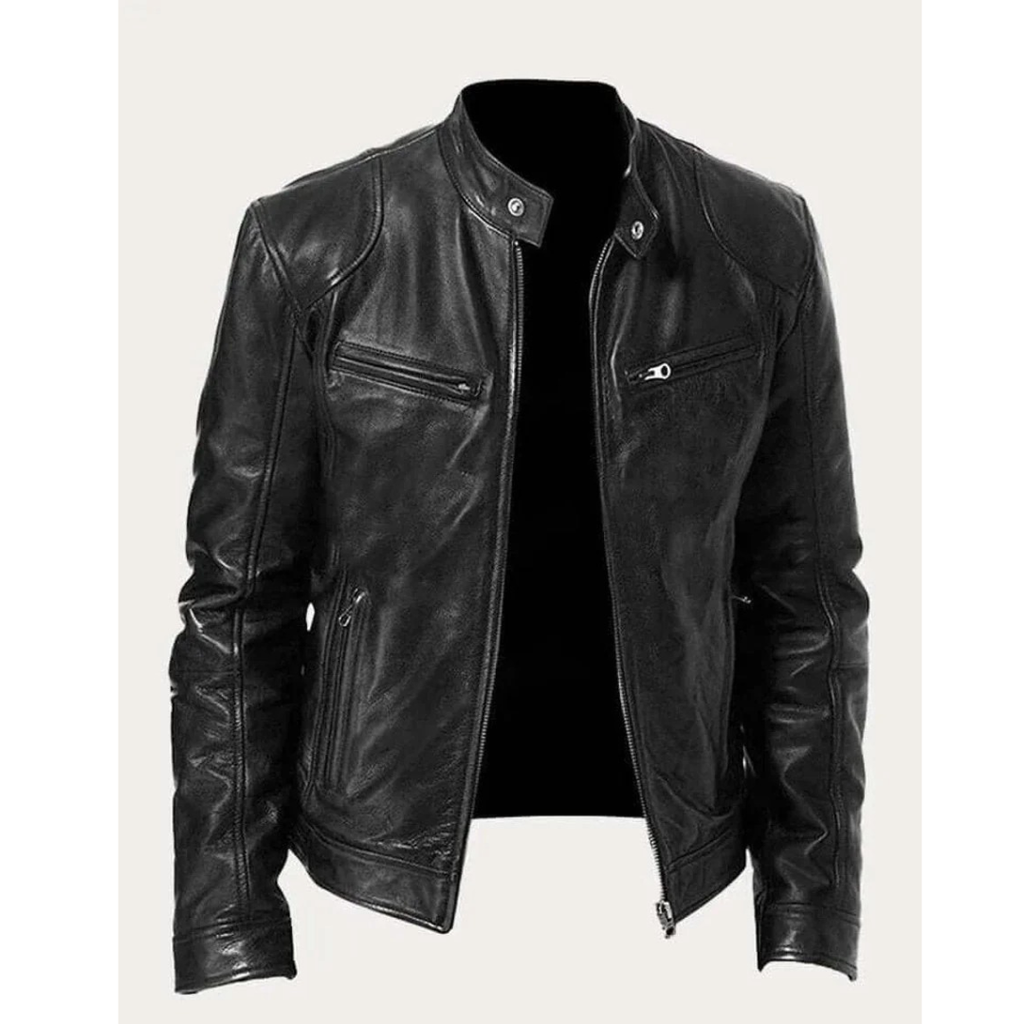 Nico | Herren Klassische Kunstleder Bikerjacke