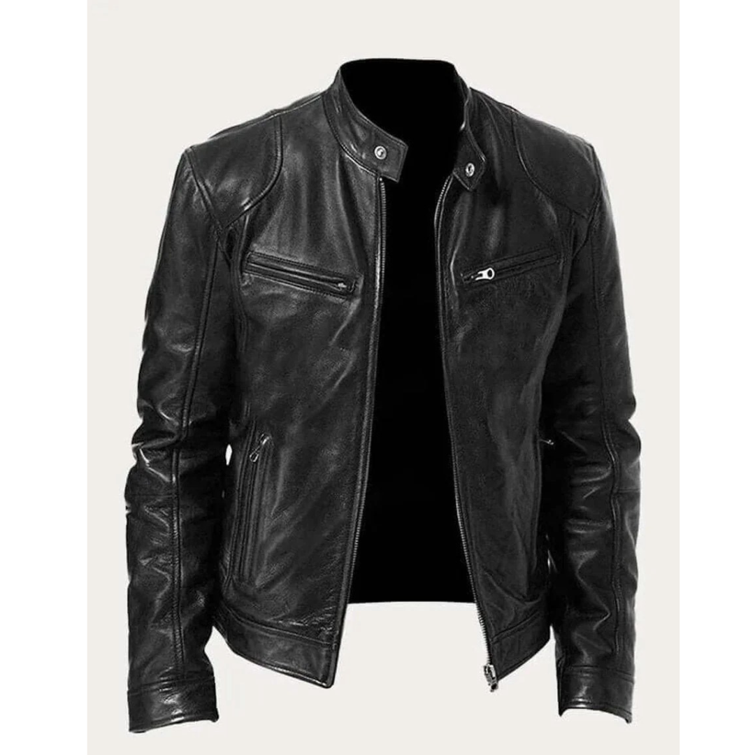 Nico | Herren Klassische Kunstleder Bikerjacke