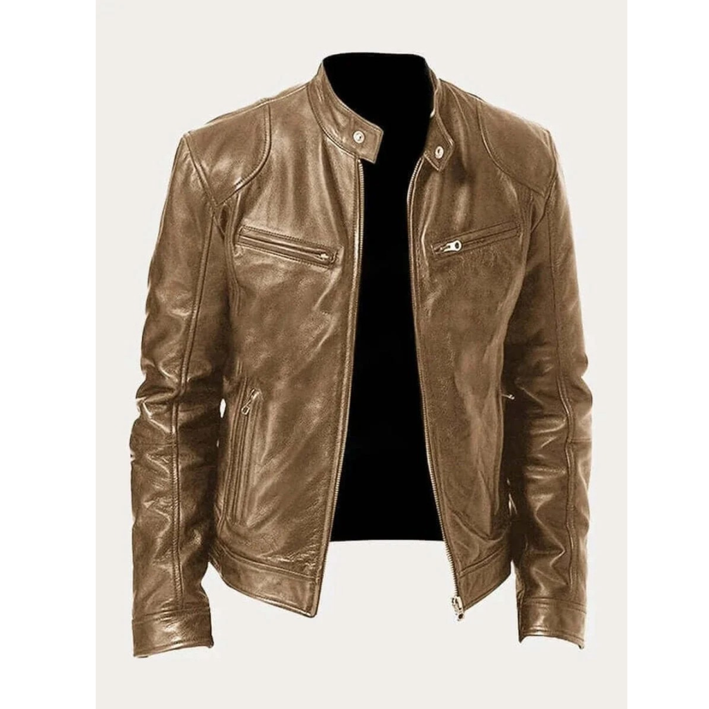 Nico | Herren Klassische Kunstleder Bikerjacke