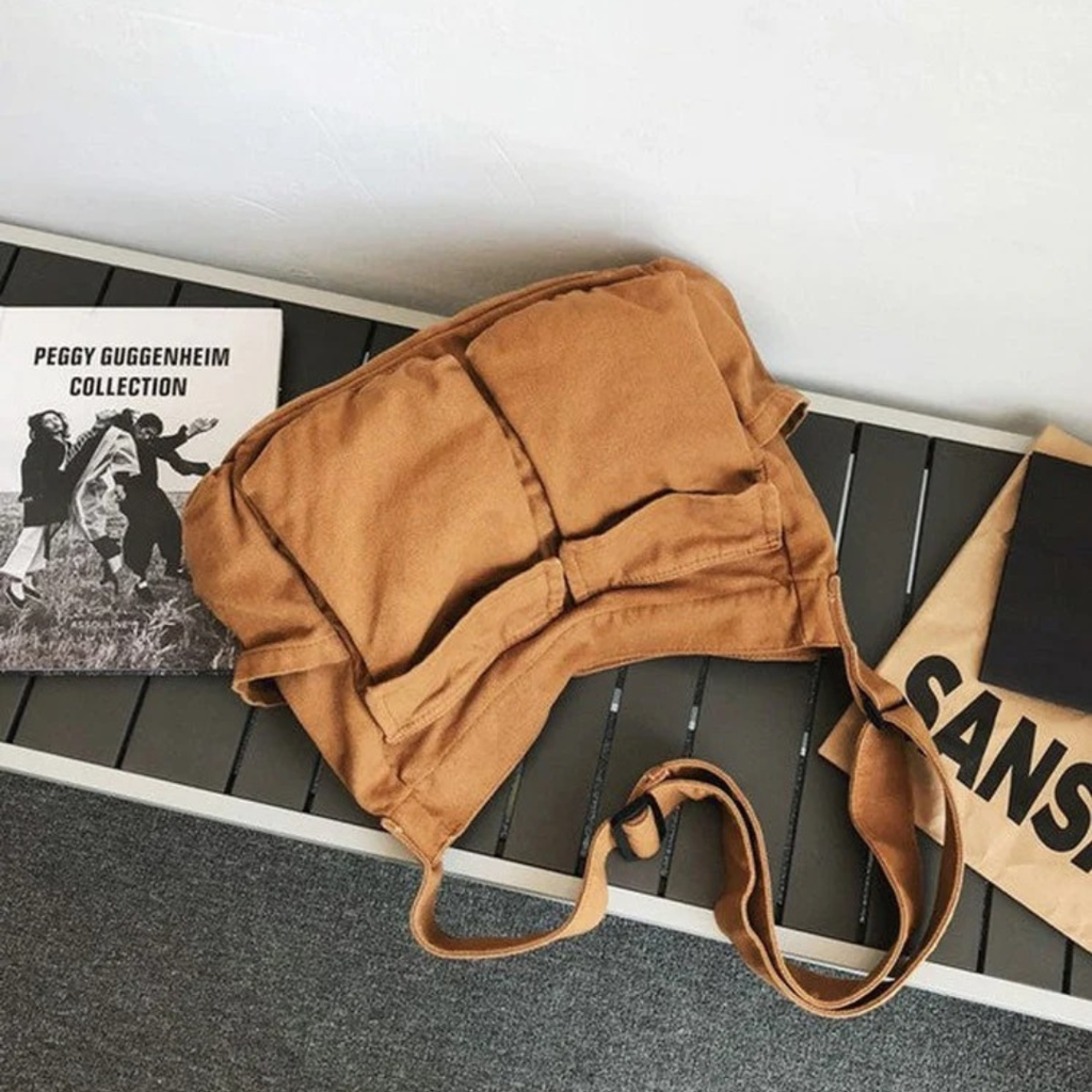 Nika | Damen Komfortable Schultertasche Aus Canvas