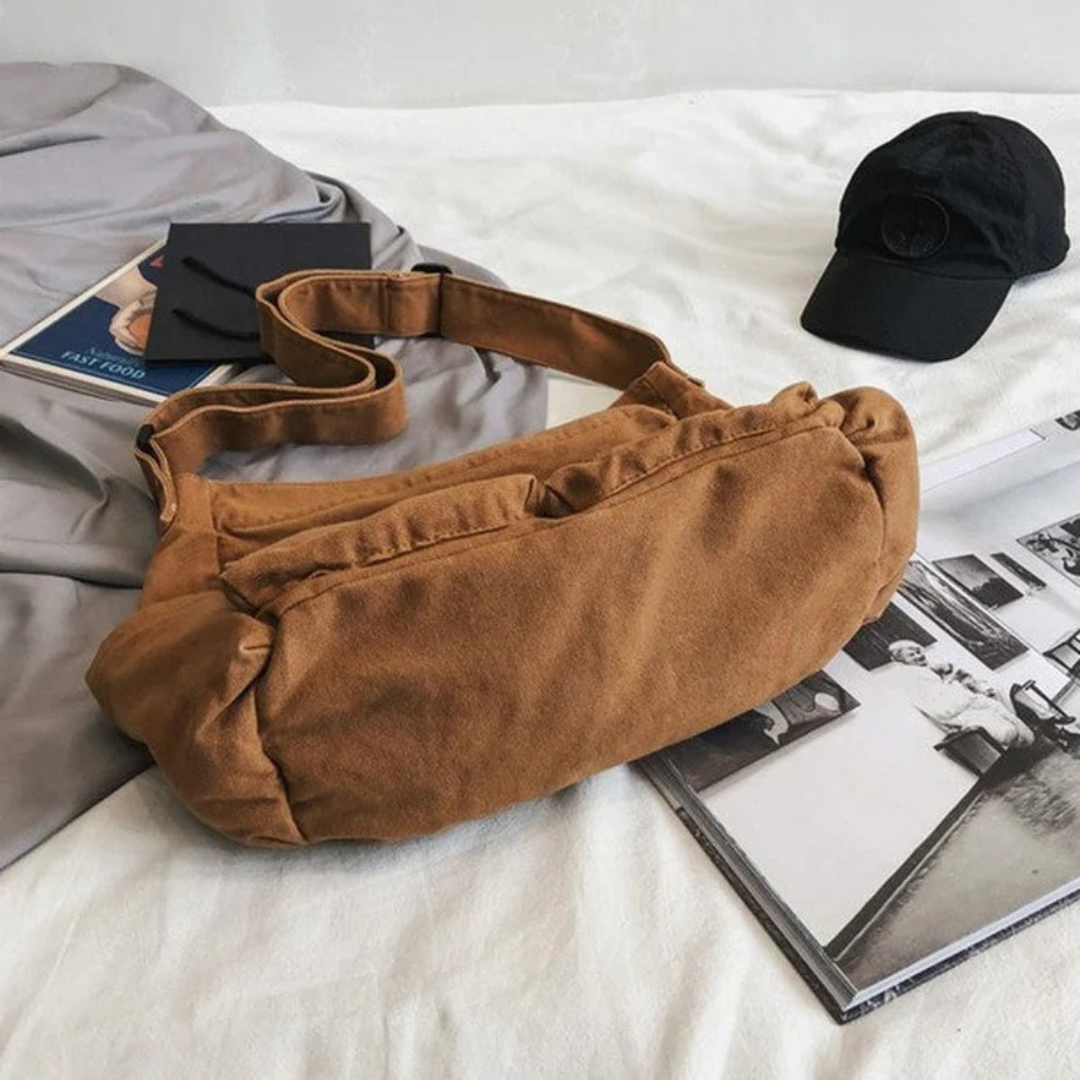 Nika | Damen Komfortable Schultertasche Aus Canvas