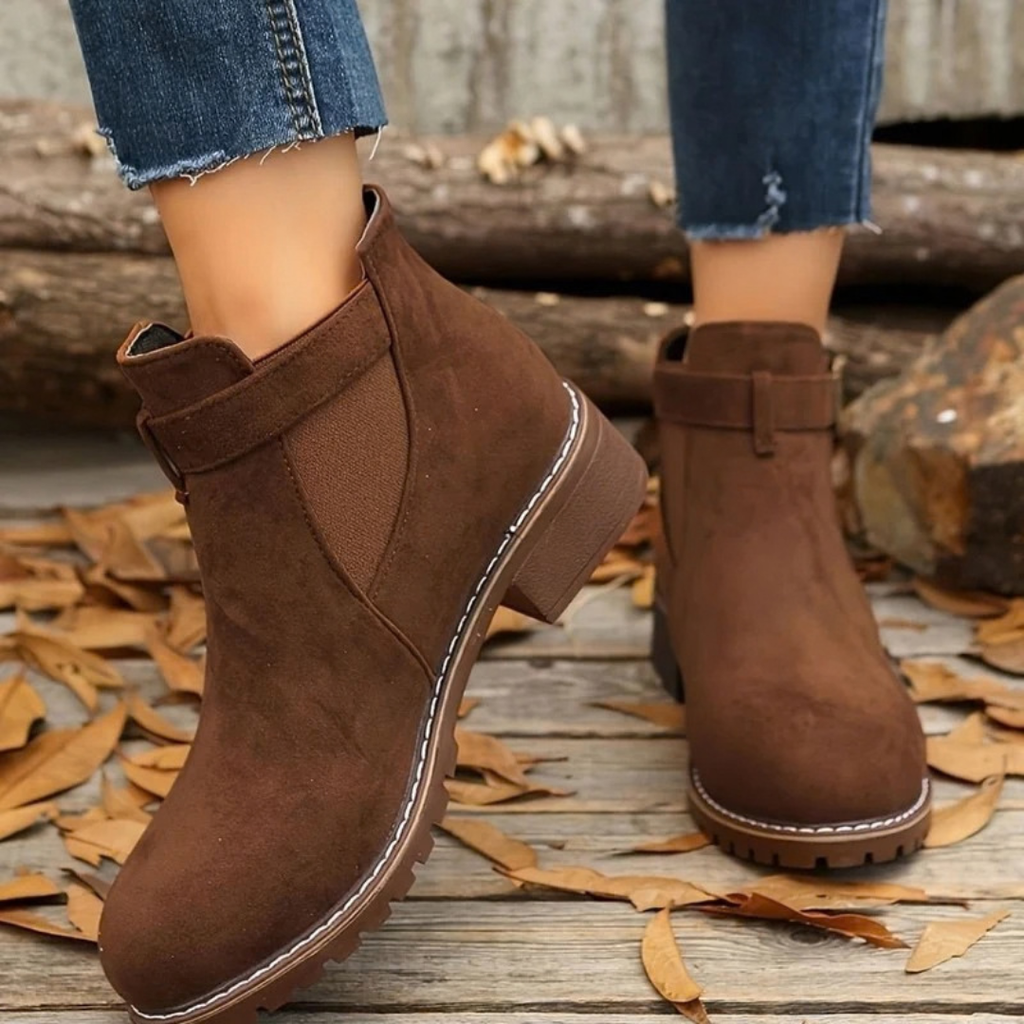 Nila | Damen Orthopädische Stiefeletten mit Riemen und Schnalle