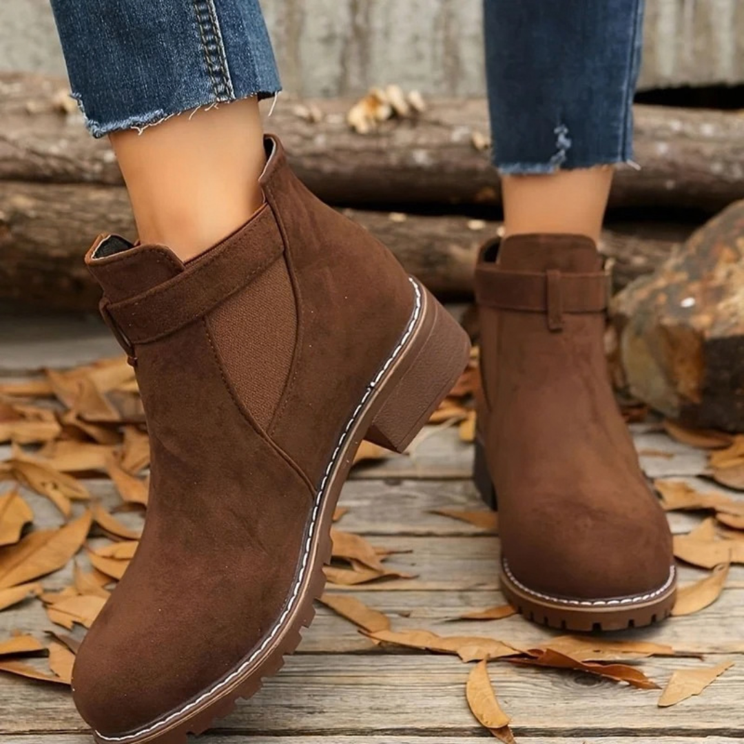 Nila | Damen Orthopädische Stiefeletten mit Riemen und Schnalle