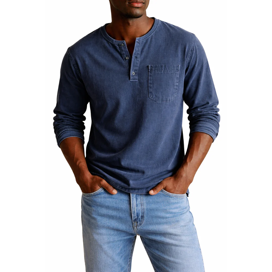 Nils | Herren Shirt Henley Stil