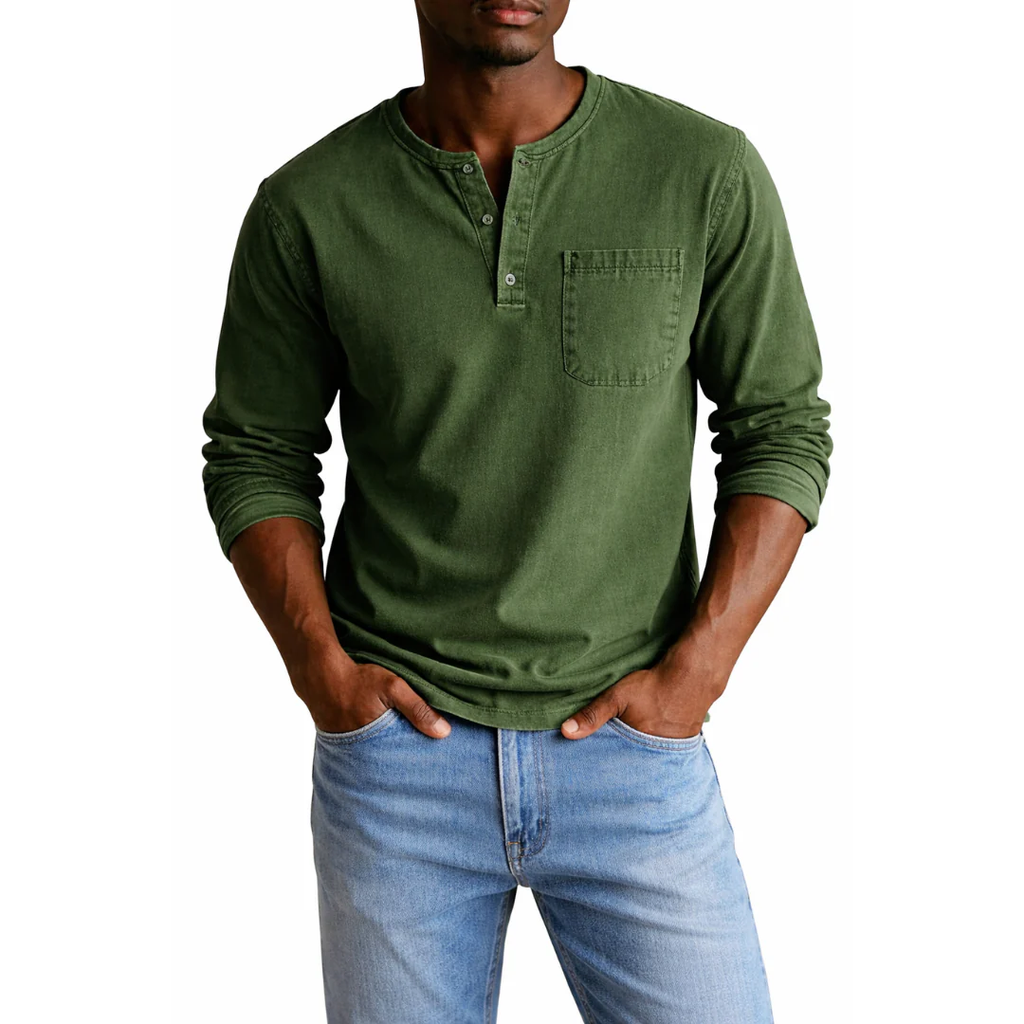 Nils | Herren Shirt Henley Stil