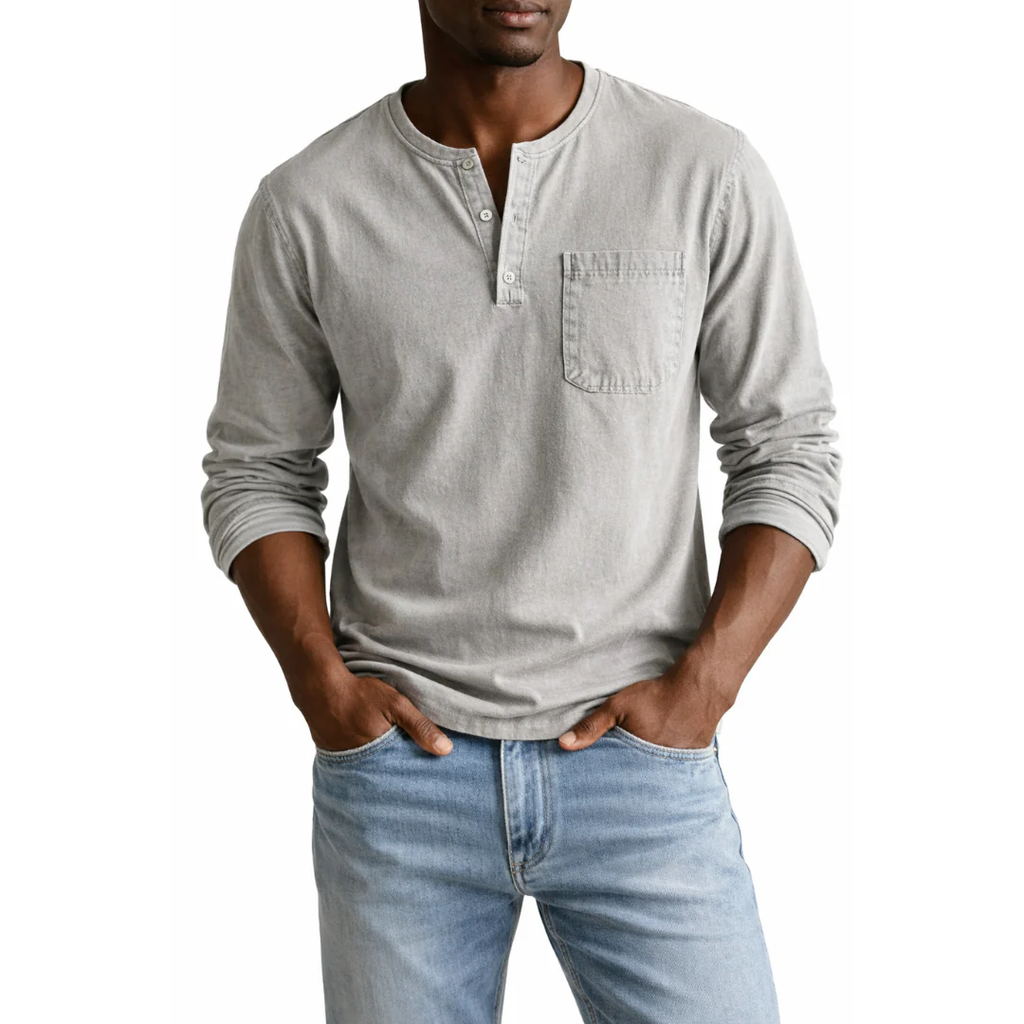 Nils | Herren Shirt Henley Stil