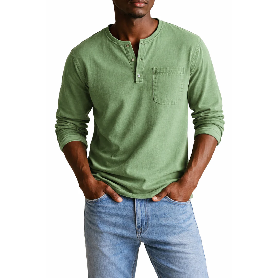 Nils | Herren Shirt Henley Stil
