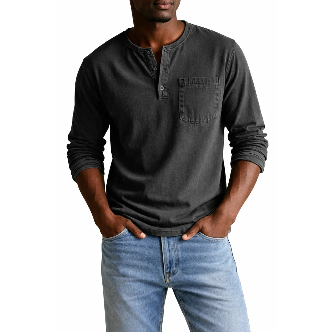 Nils | Herren Shirt Henley Stil
