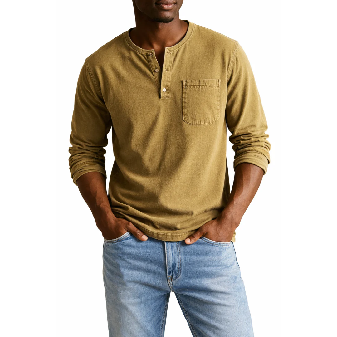 Nils | Herren Shirt Henley Stil