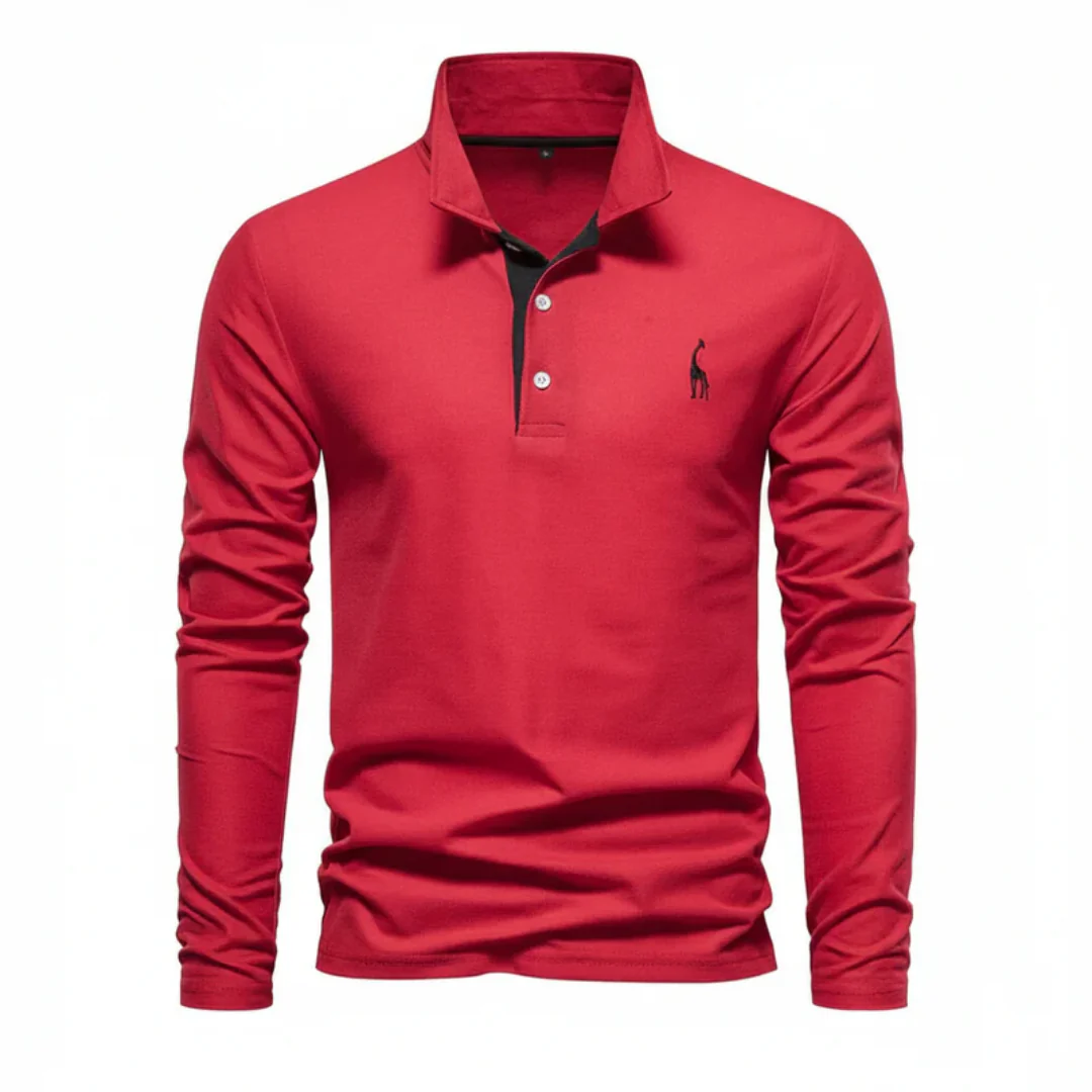 Noah | Herren Poloshirt Langarm Mit Kontrast Alltag