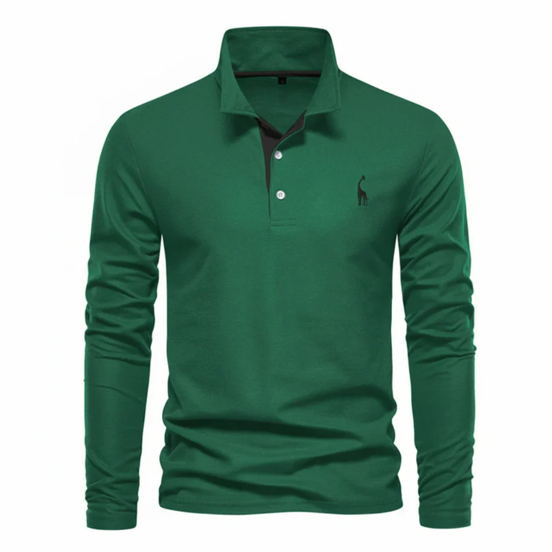 Noah | Herren Poloshirt Langarm Mit Kontrast Alltag