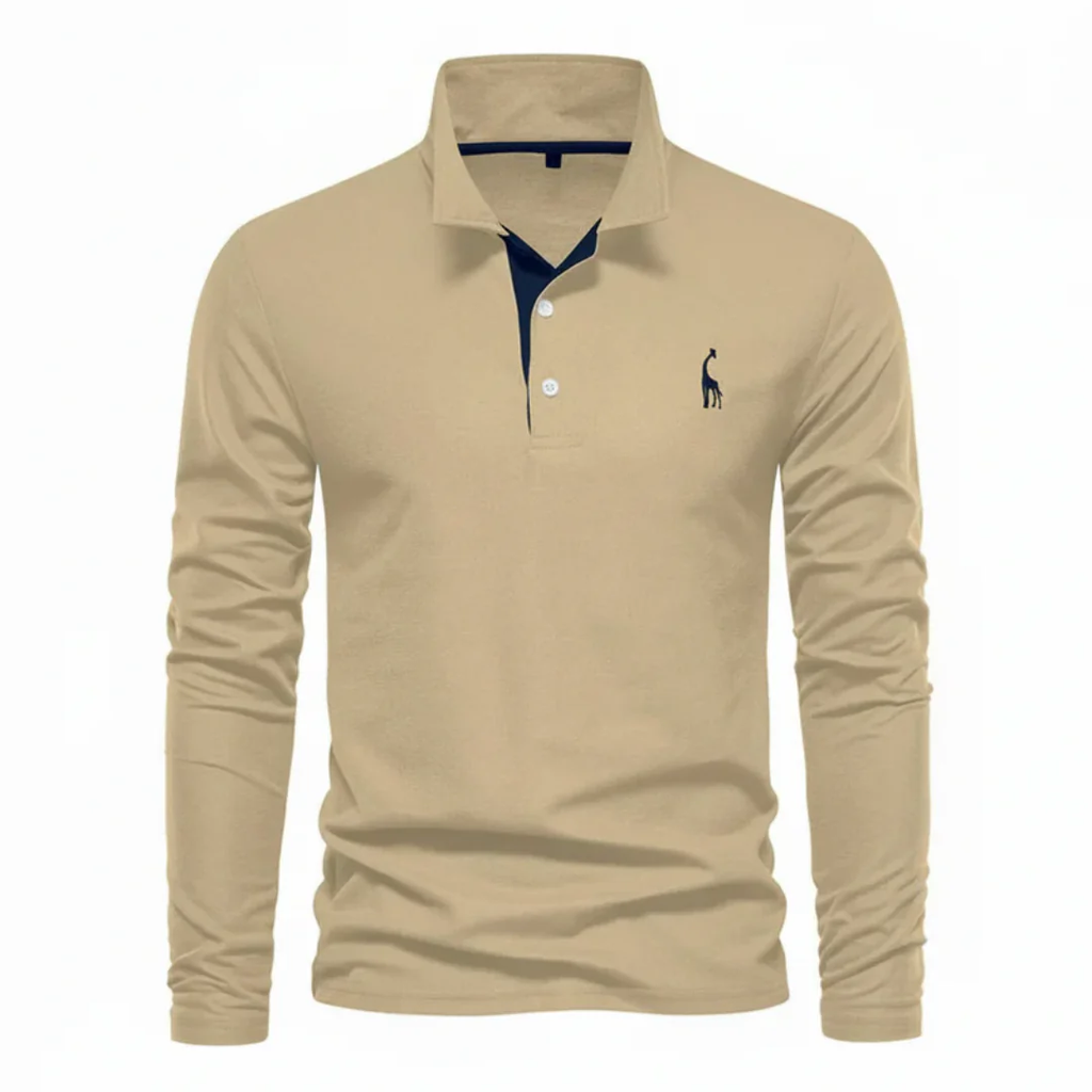 Noah | Herren Poloshirt Langarm Mit Kontrast Alltag