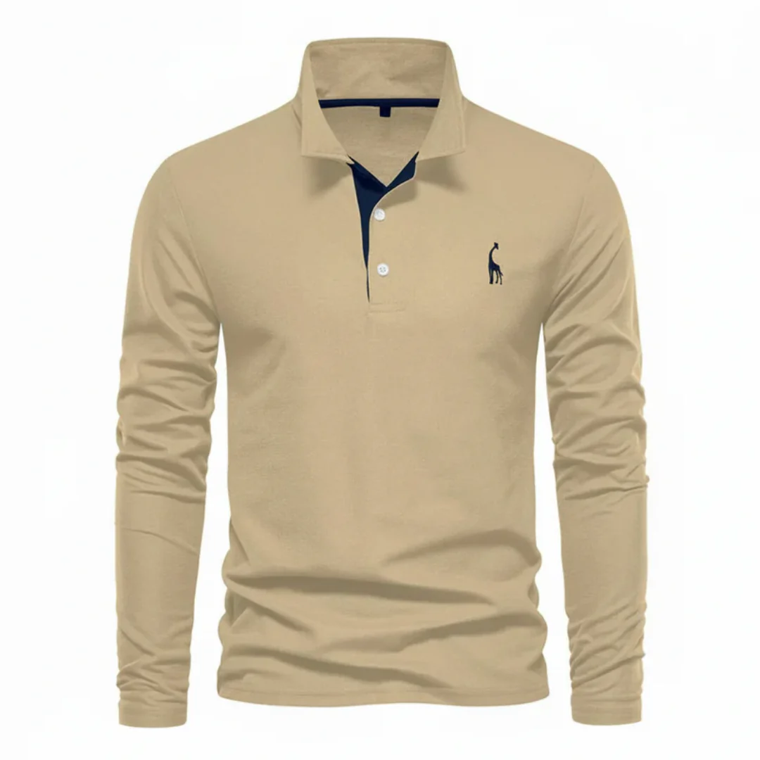 Noah | Herren Poloshirt Langarm Mit Kontrast Alltag