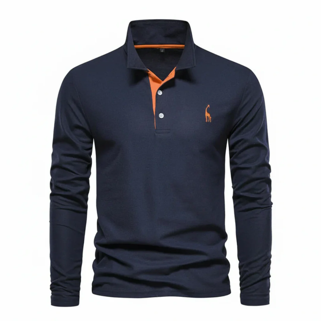 Noah | Herren Poloshirt Langarm Mit Kontrast Alltag