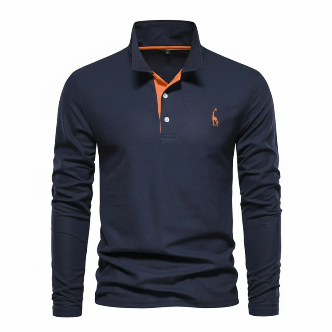 Noah | Herren Poloshirt Langarm Mit Kontrast Alltag
