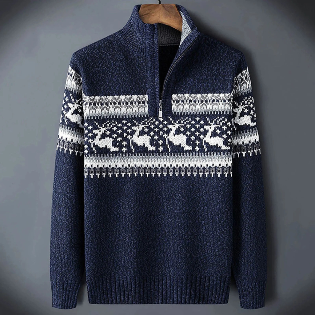 Noah | Herren Strick Pullover mit Half-Zip