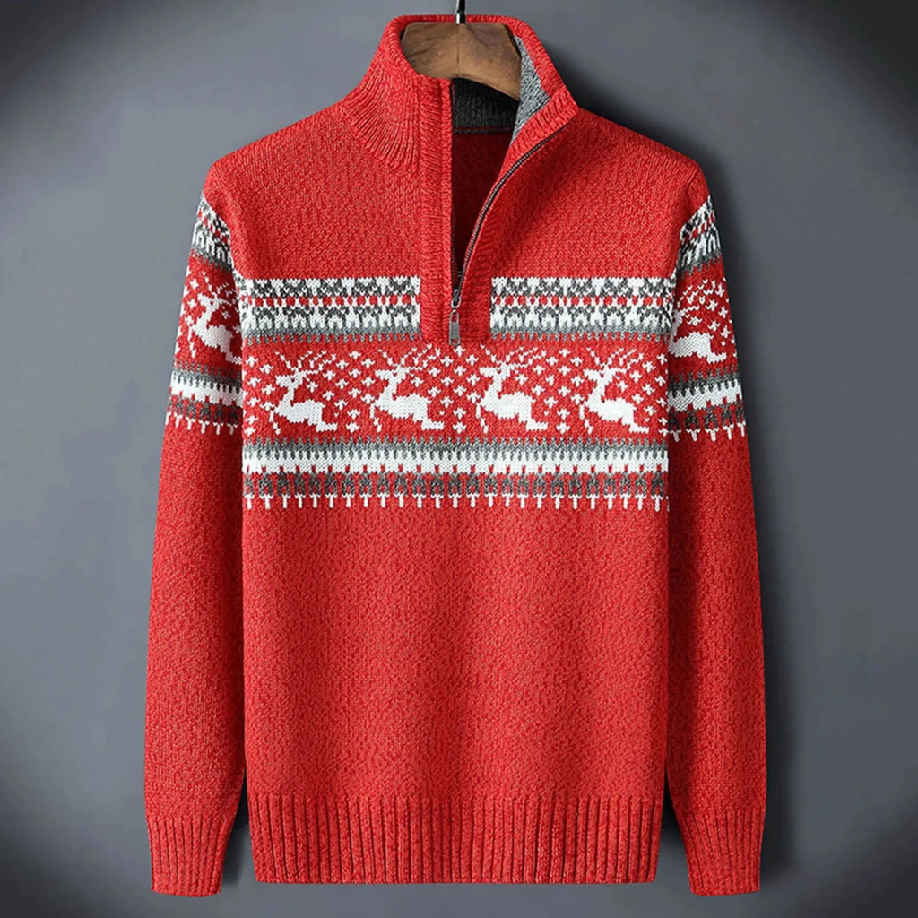 Noah | Herren Strick Pullover mit Half-Zip