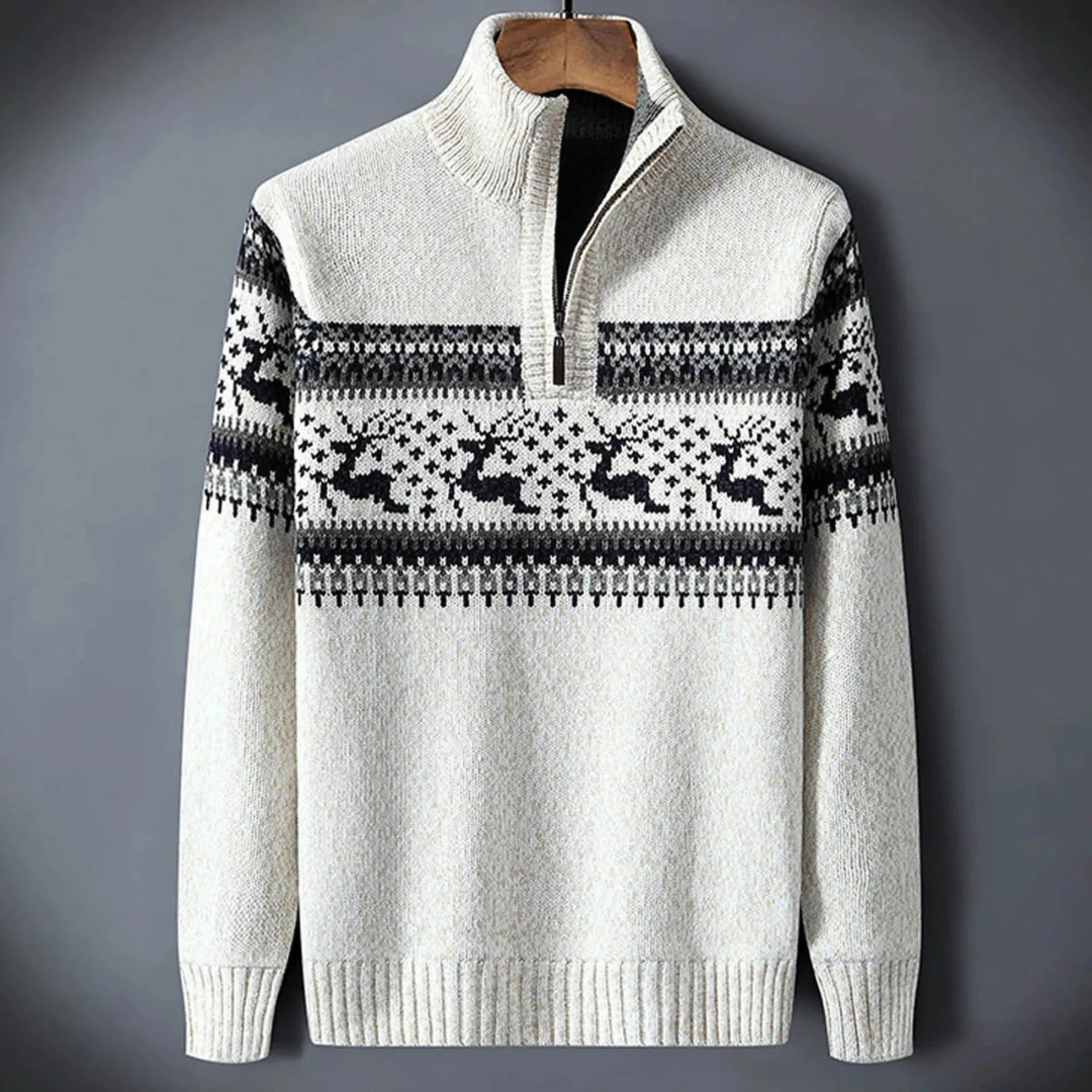 Noah | Herren Strick Pullover mit Half-Zip