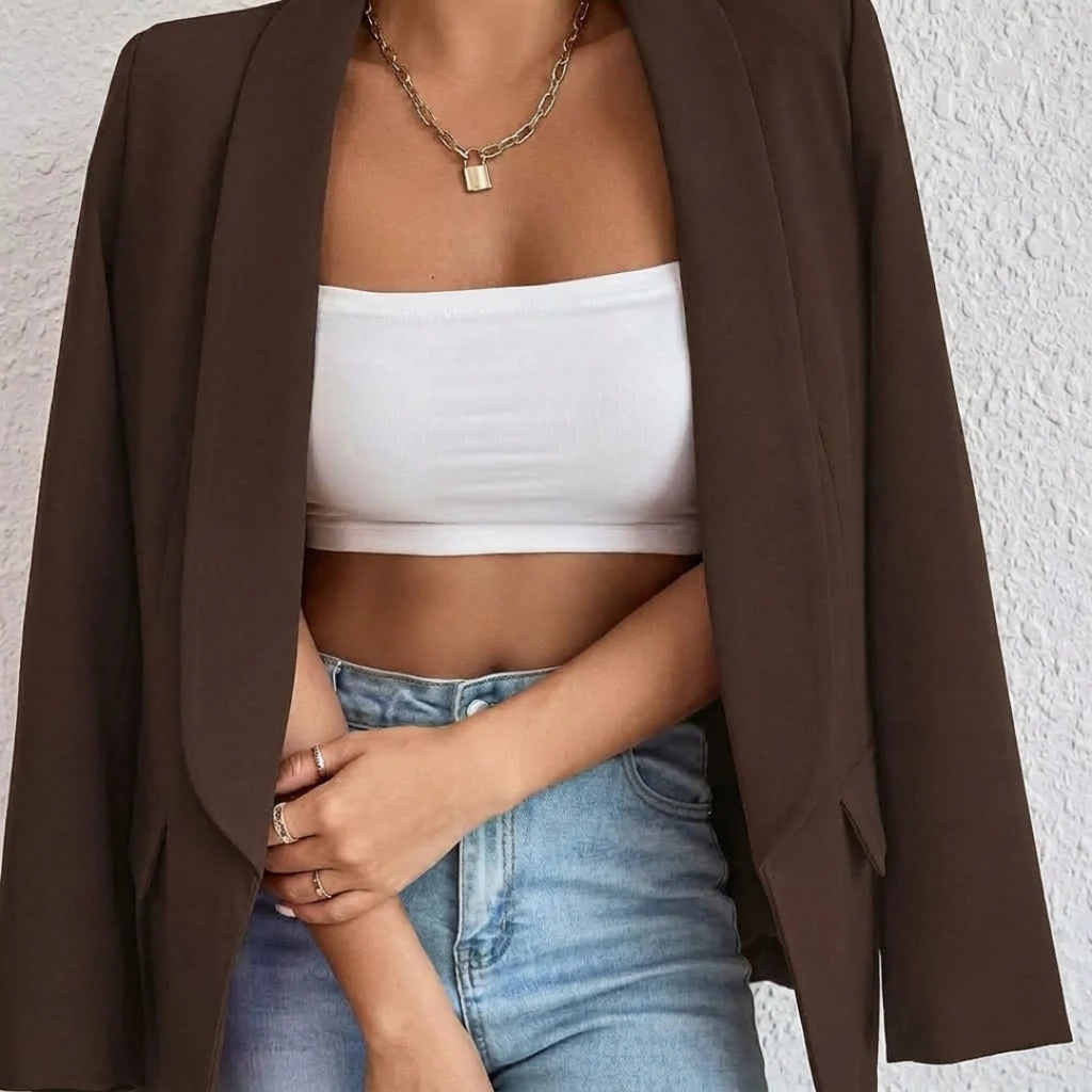 Noelle | Damen Blazer mit Offener Vorderseite und Stil