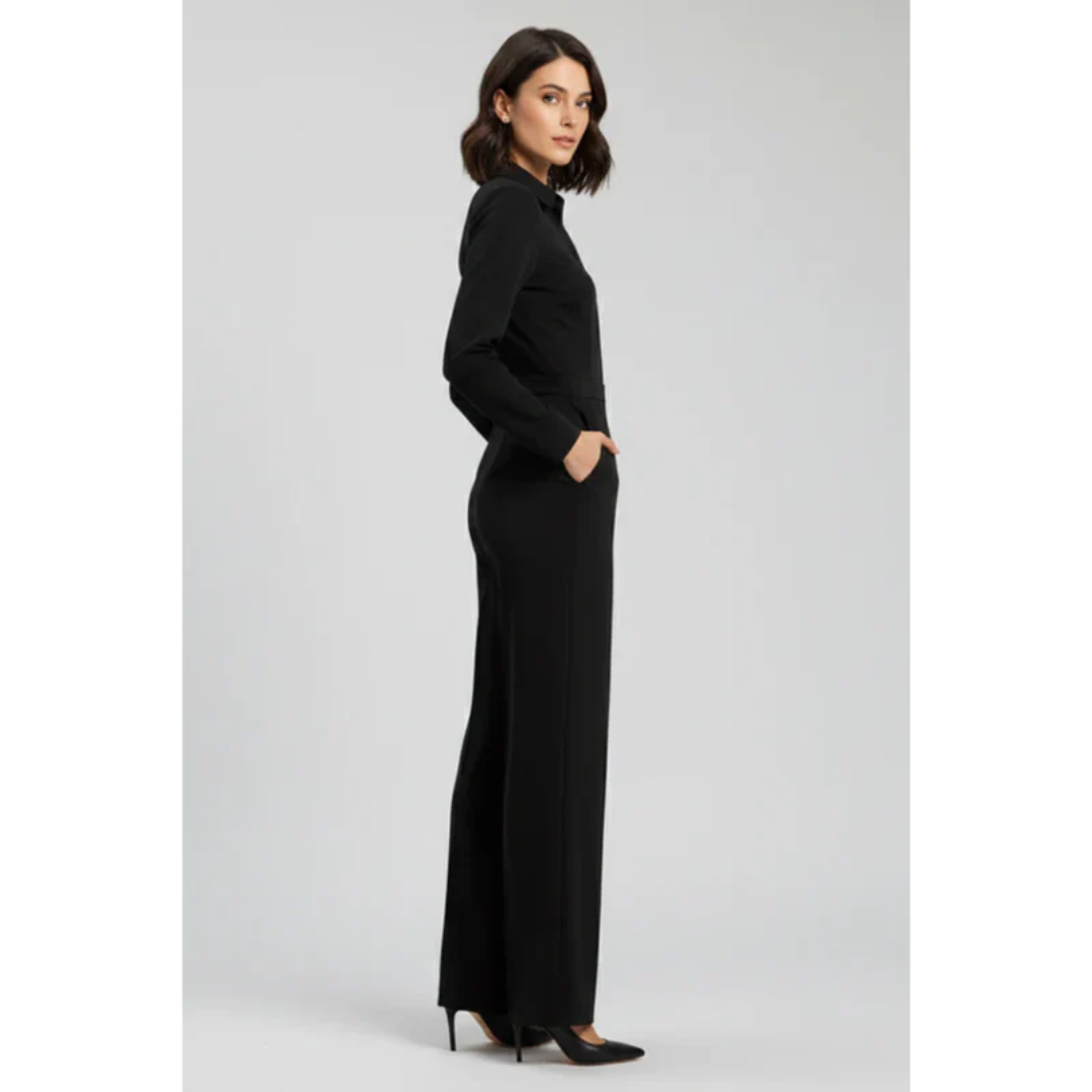 Uta | Damen Jumpsuit Mit Kragen Für Abend Schlicht