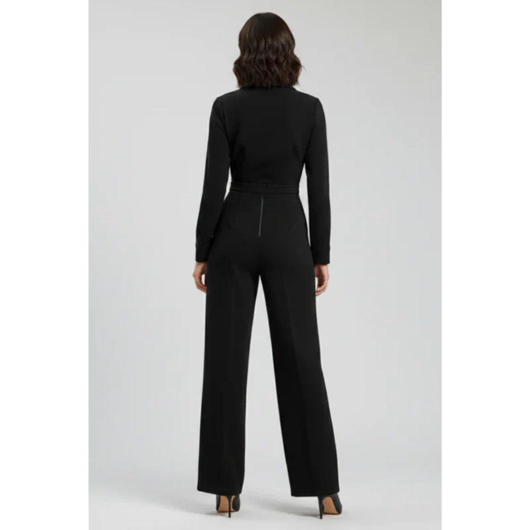 Uta | Damen Jumpsuit Mit Kragen Für Abend Schlicht