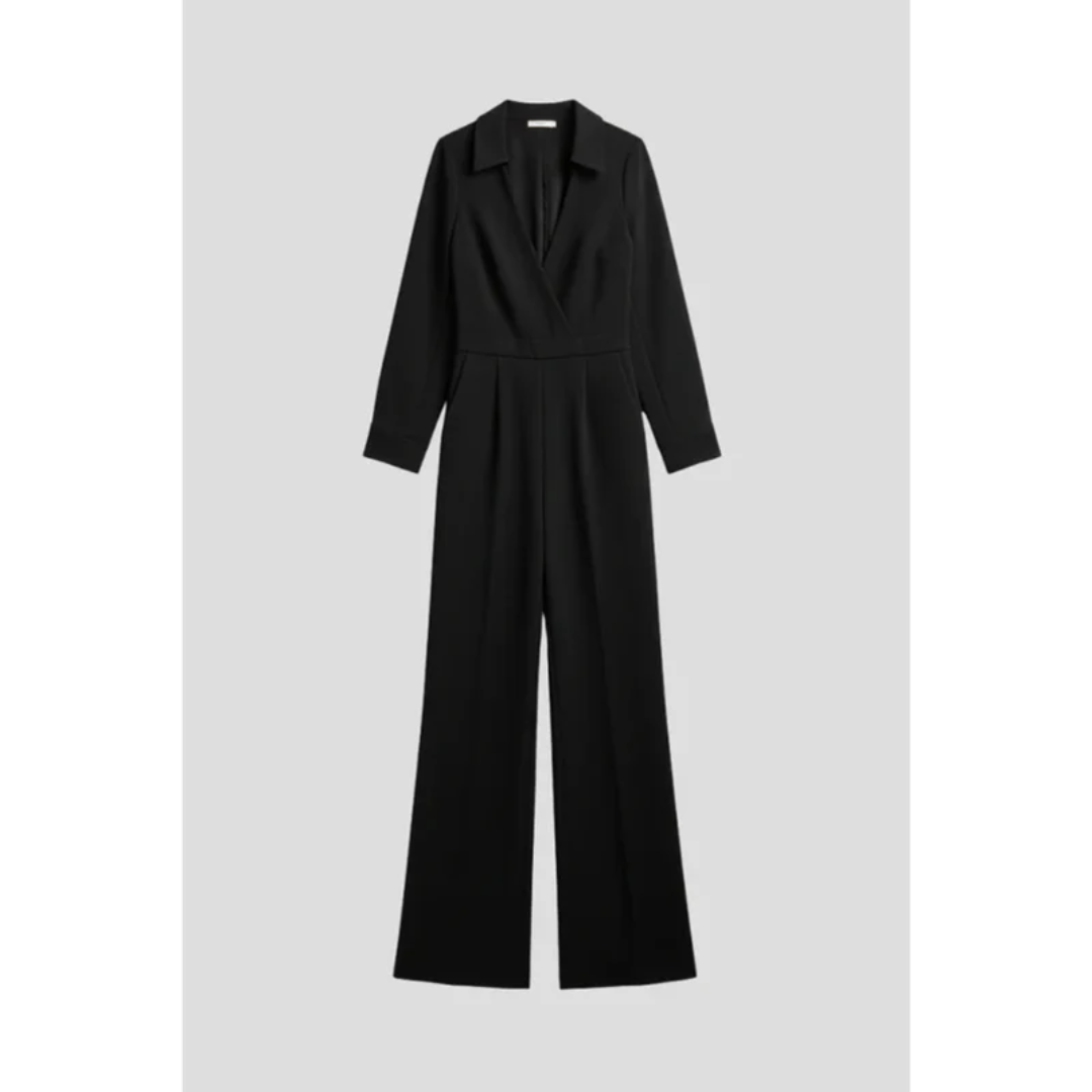 Uta | Damen Jumpsuit Mit Kragen Für Abend Schlicht