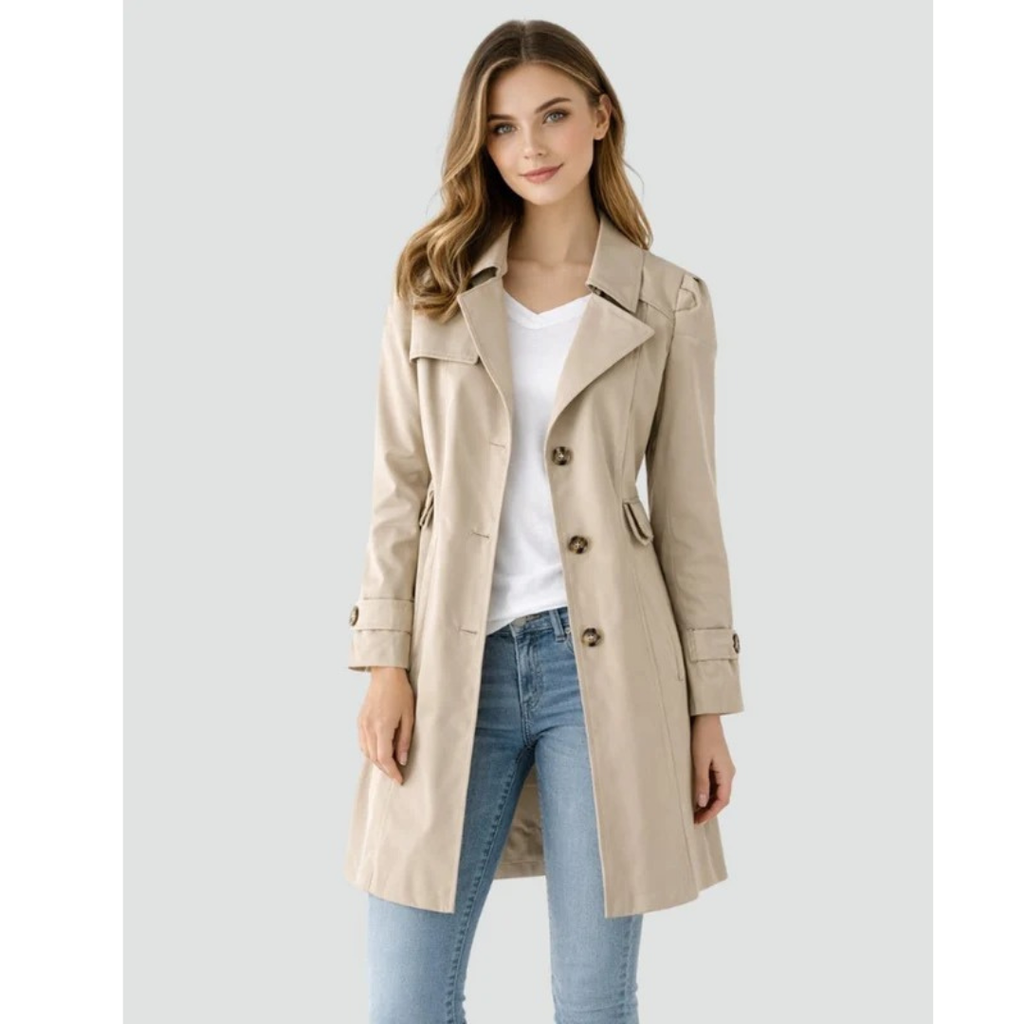 Nora | Damen Klassischer Trench Coat für Alltag