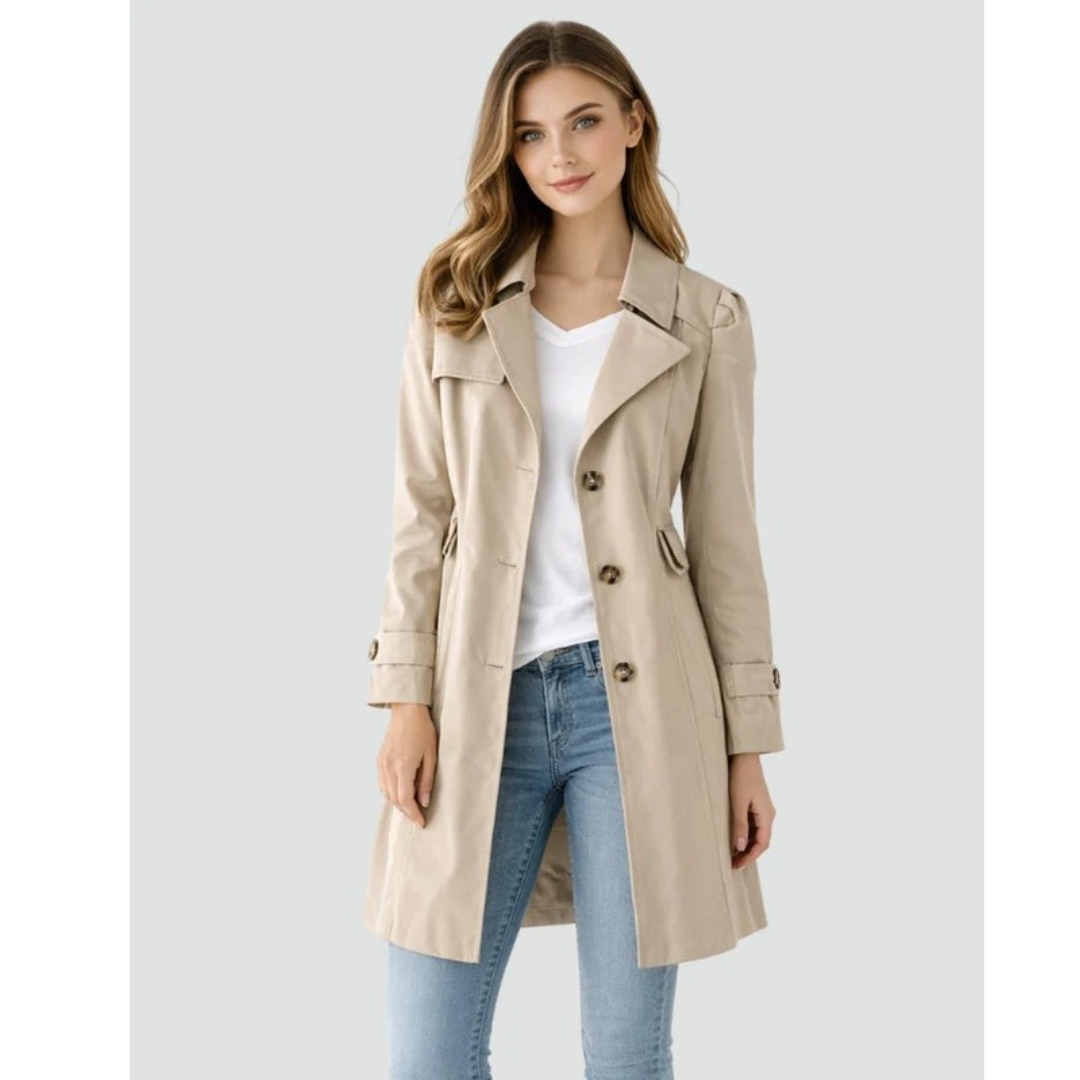 Nora | Damen Klassischer Trench Coat für Alltag