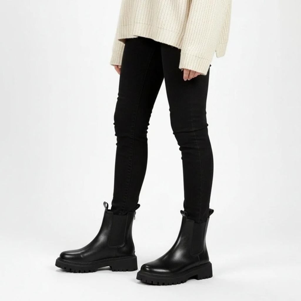 Nour | Damen Orthopädische Chelsea Boots mit Elastischen Details