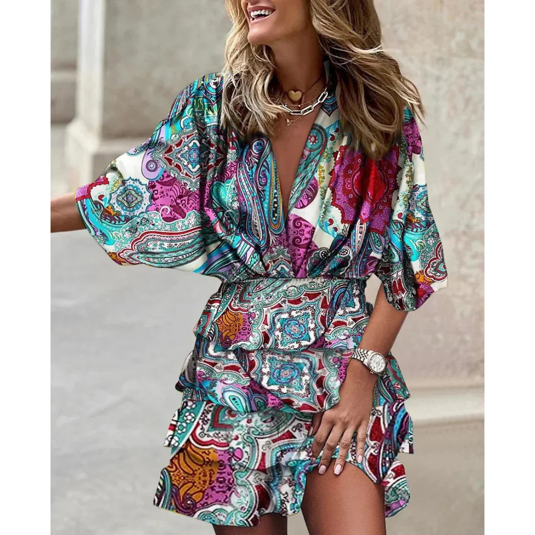 Oksana | Damen Leichtes Sommerkleid Mini